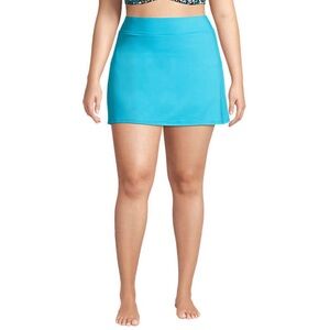 Lands End Chlorine Resistant Tummy Control Swim Skirt Skort Bottoms W-536 Sz 26W